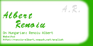 albert renoiu business card